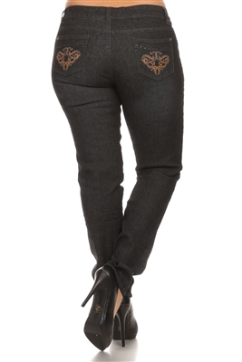 Wholesale Jeans PSB-9044-BLK