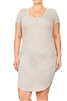 SOLID SCOOP NECK PLUS DRESS-RS-187X-HEATHER