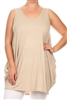 Sleeveless Basic solid dresses SLD-2005X-Taupe