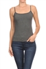 BASIC SOLID Knit Tank TOP ST-006-Charcoal