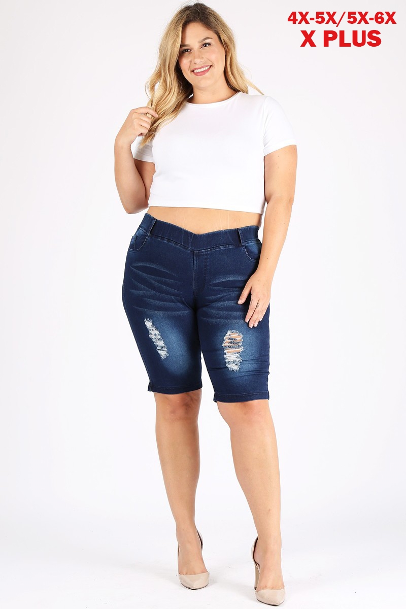 Plus Size Distressed Denim Shorts | International Society of Precision  Agriculture
