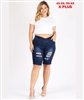 Wholesale plus size denim shorts