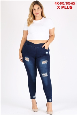 wholesale plus size denim jeggings