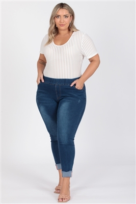 wholesale plus size denim jeggings