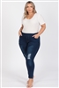 wholesale plus size denim jeggings