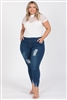 Plus Size Mid-rise Denim Jeggings pants TYEP-7203 (6Pc)1X-2X-3X