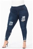 wholesale plus size denim jeggings