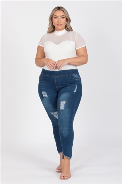 wholesale plus size denim jeggings