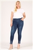 Plus Size Mid-rise Denim Jeggings pants TYEP-7206-(6 PC)