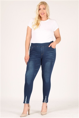 wholesale plus size denim jeggings