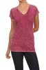 Mineral Washed Tee Burgundy (Top-T1)