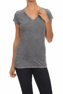 Mineral Washed Tee Charcoal (Top-T1)