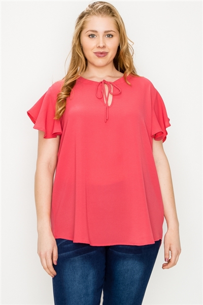 Plus size koshibo polo tops