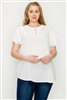 Plus size koshibo polo tops