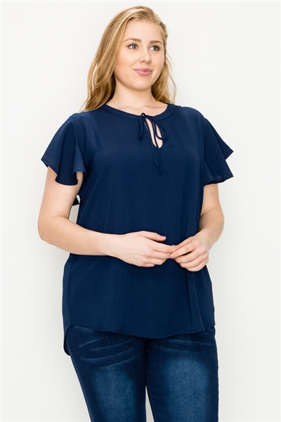 Plus size koshibo polo tops