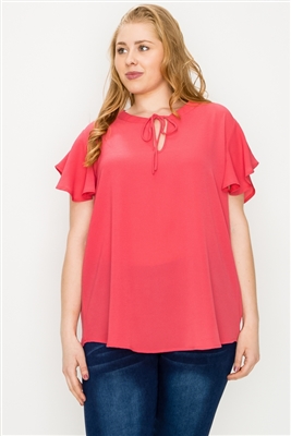 Plus size koshibo polo tops