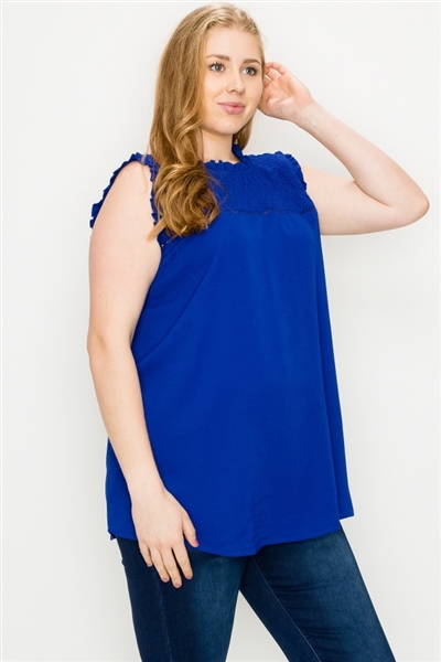 wholesale plus size tops smocked tops