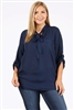 Wool Dobby Plus Top WT809X-Navy-(6 PC)