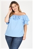 Plus size koshibo polo tops