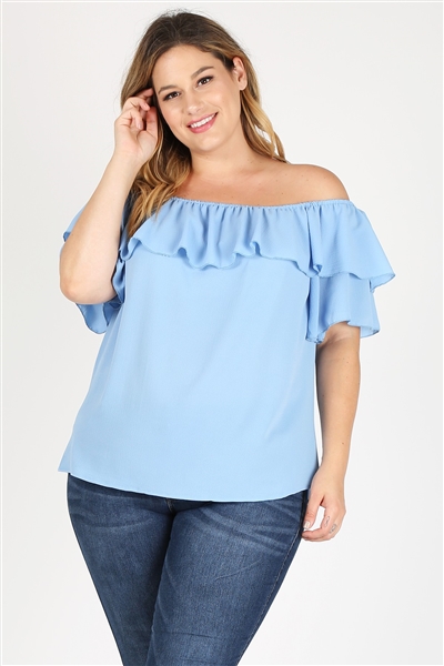 Plus size koshibo polo tops