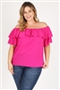 Plus size koshibo polo tops