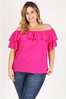 Plus size koshibo polo tops