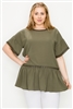 wholesale plus size tops ruffled tops