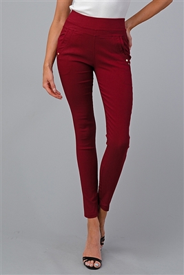 Stretch Skinny Knit Jegging Pants (Red)