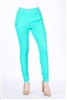 High Waist Super Stretch Skinny Jeggings Pants X2006-Green (6 PC)